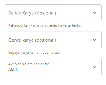 Tampilan sebelum penambahan Fitur Seri