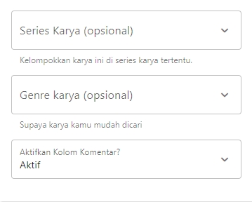 Tampilan sebelum penambahan Fitur Seri